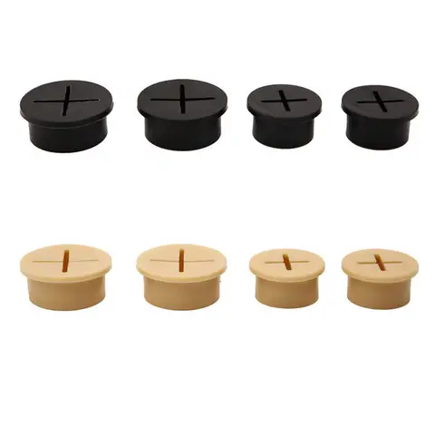Flexible Silicone Cable Cord Grommet Rubber Grommets Cable Wire Hole Cover for Office Home Computer Desk, Table, TV Console,PC