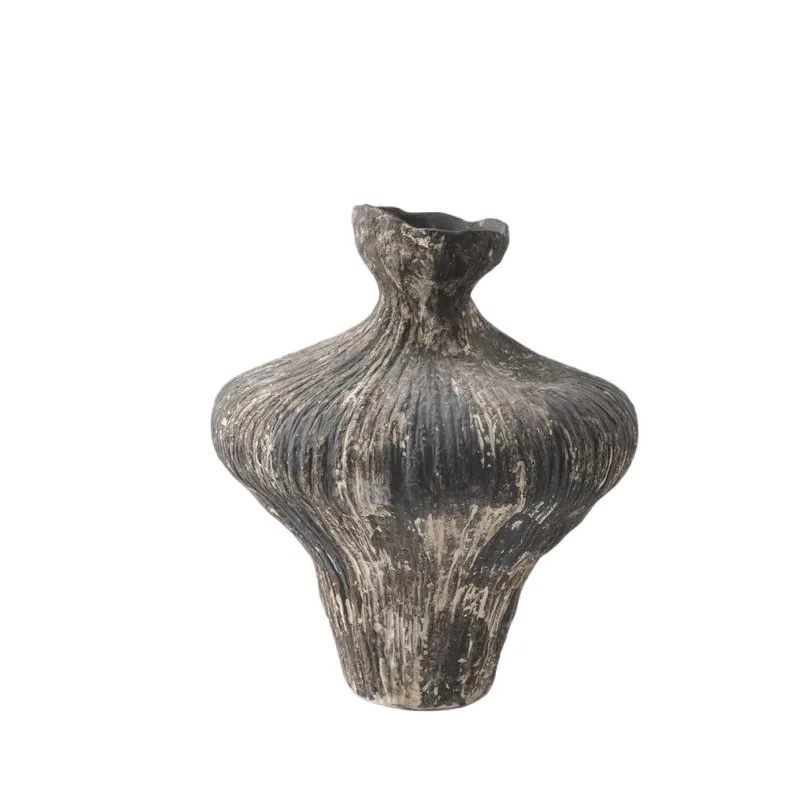 

Zen vase with dried flowers medieval vase handmade pottery pot ceramic Japanese decorative ornament