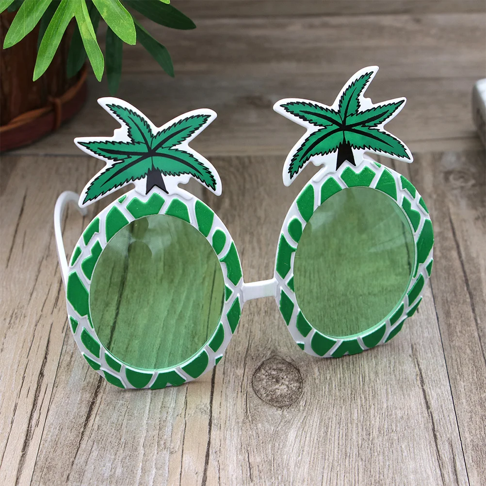 2Pcs Hawaiian Party Pineapple Sunglasses Fun Tropical Eyewear Novelty Luau Birthday Wedding Summer Beach Party Decor