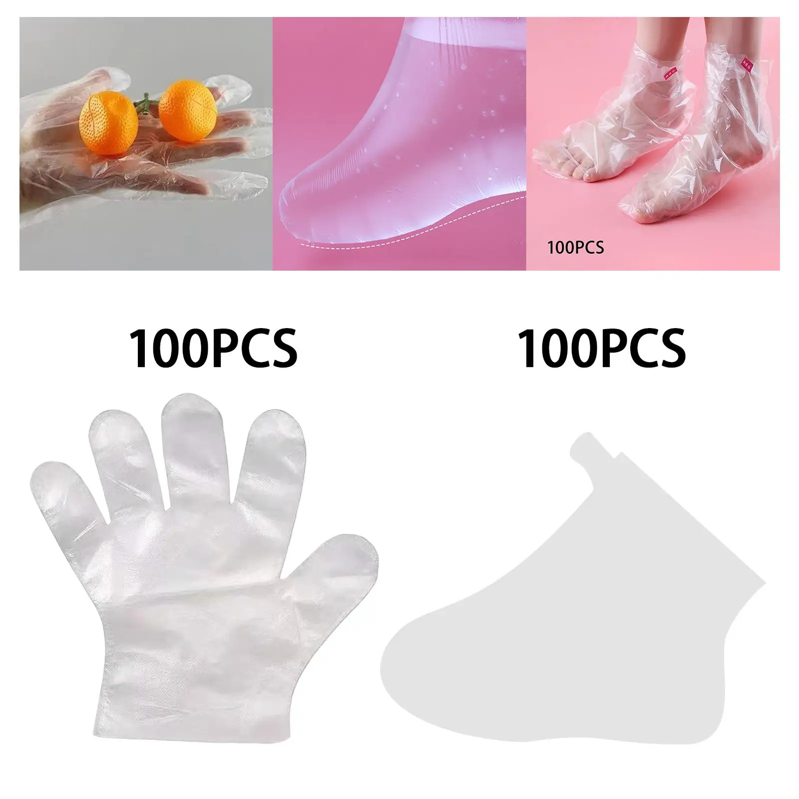 2x100 Pieces, Covers Bags Moisturizing Disposable Comfortable Practical Spa