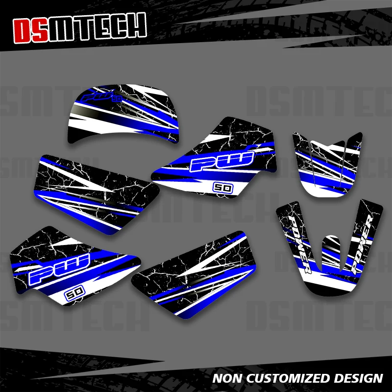 DSMTECH For Yamaha PW50 PW 50 Motorcycle TEAM Personality GRAPHICS BACKGROUNDS DECAL STICKERS Kits Full Sticker Sticker Custom
