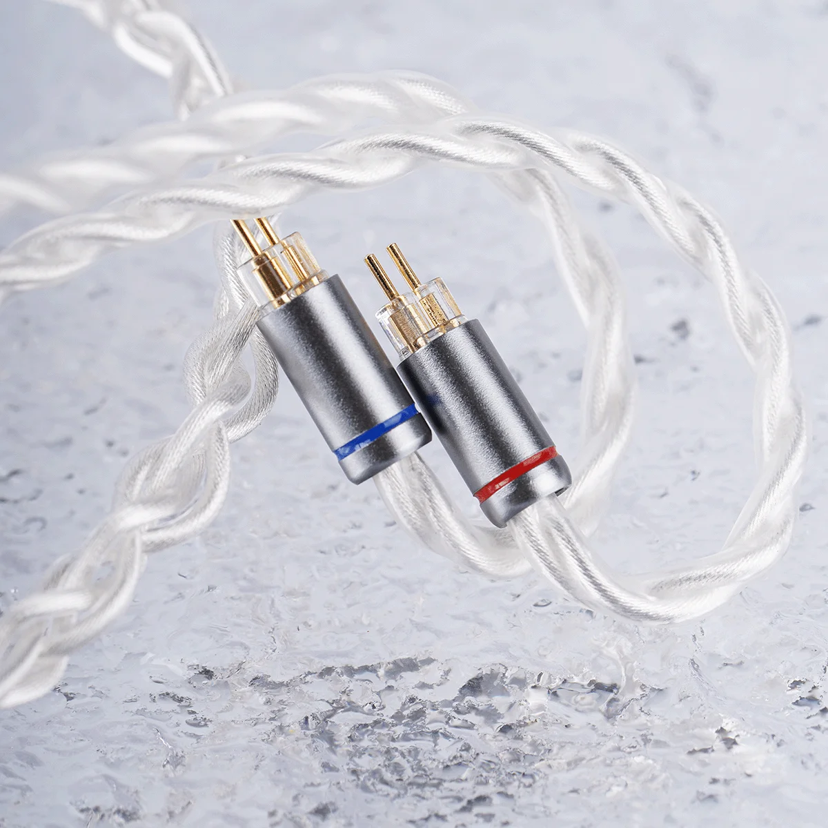 NiceHCK SP4 Type-C Decoding Upgrade Cable with Microphone CX31993 Chip 4 Strands OFC+Silver Plated OFC Mixed Earphone 2Pin Wire