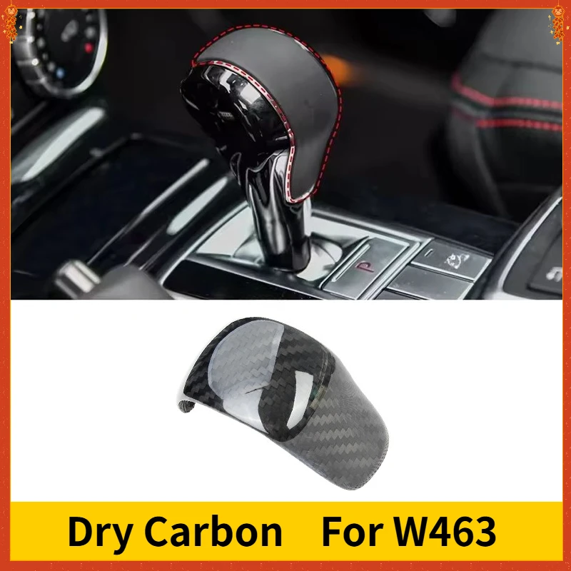 

For Mercedes-Benz G-Class W463 Real Dry Carbon Fiber 2012-2018 Gear Shift Gear Knob Cover Trim Interior Modification Accessories