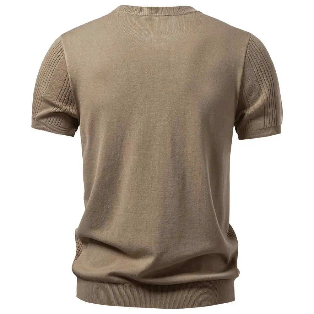 New Henley Neck T-Shirt Men's Soft Breathable Short Sleeve Casual Daily Wear Lightweight Summer Top For Men
