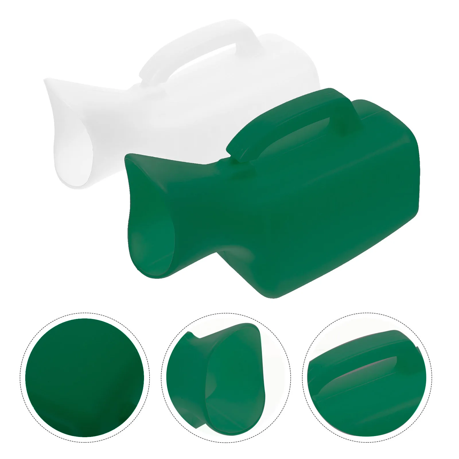

2Pcs Female Urinal Portable Travel Women Urine Bottle Large Capacity Reusable Plastic Patient Hospital Bedside Pee Container