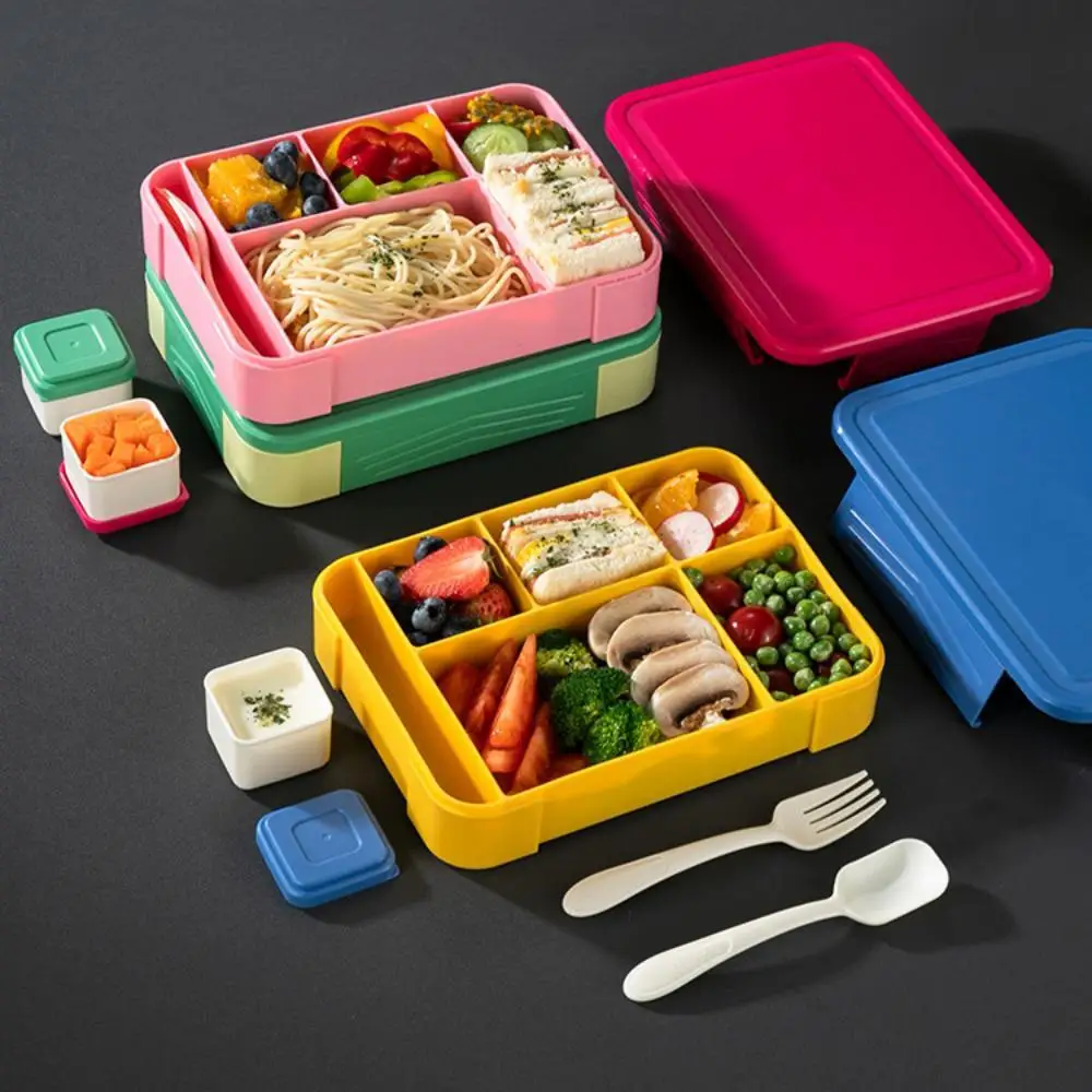 Outdoor Bento Box Hiking Portable Lunch Box Multicoloroutdoor Food Storage Containers Box Microwave Heating Bento Box