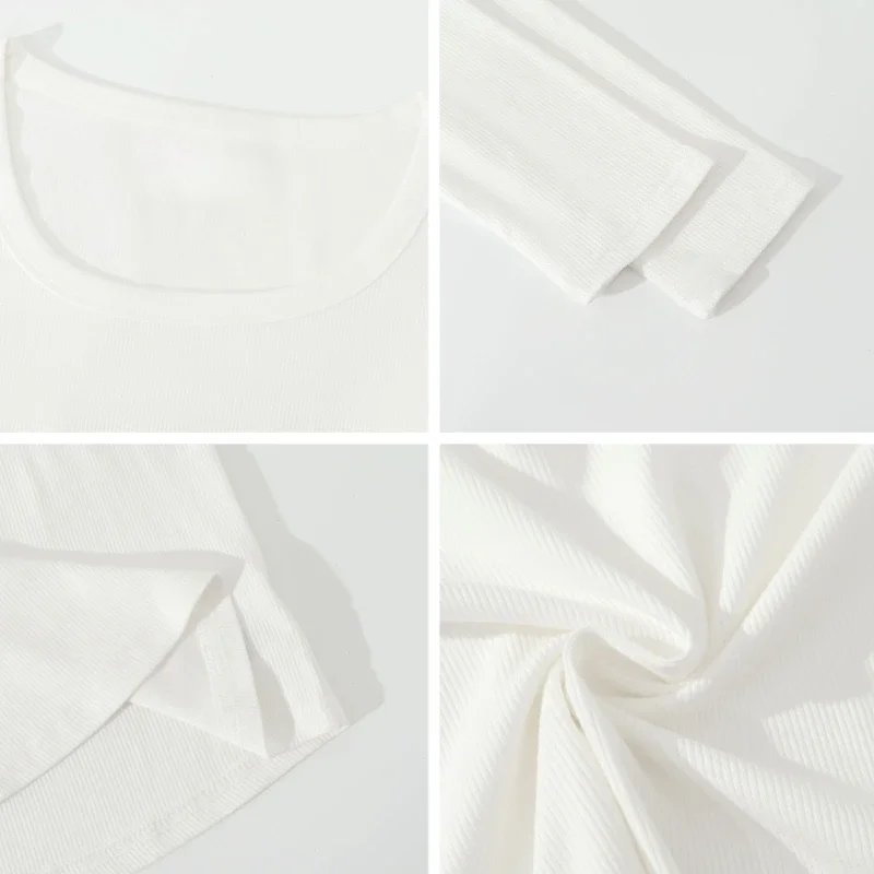 2026 Neues Elegantes Schlankes Vielseitiges Basic-Layering-Oberteil Lässiges Damen-Herbst-T-Shirt Stilvolles Langarm-Shirt mit Rundhalsausschnitt – Detail 6
