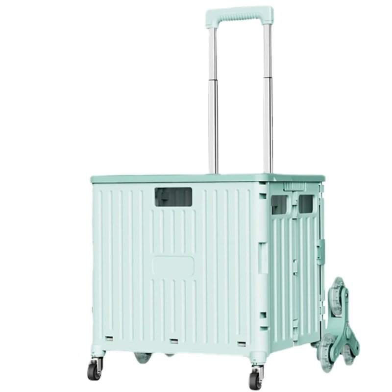 Portable Cart with Wheels Portable Cart Shopping Folding Cart Portable Foldable Picnic for The Beach Outdoor Leisure Products