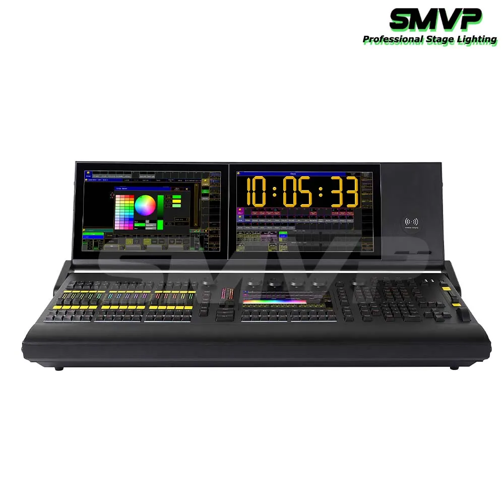 New MA2 P2 Compact Console With Electric Push Rod RGB Backlight DMX512 Stage Light Controller For DJ Disco Party Wedding Concert