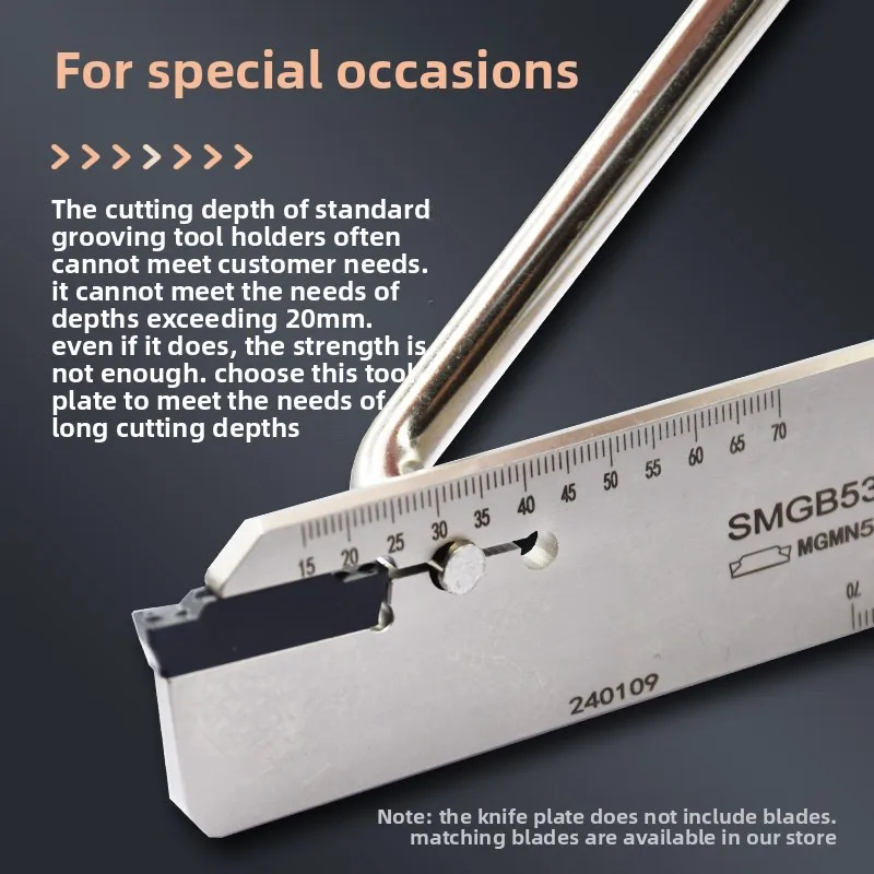 CNC Single & Double End Blade, Large Depth External Long parting-off BladeSMGB、TGB332、SPB426、SPB526