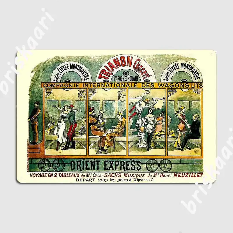 Orient Express Vintage Railway Line Advertising Print Metal Plaque Poster Wall Pub Wall Decor Tin Sign Poster