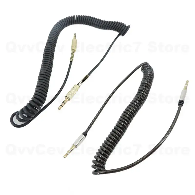Cable de resorte de Audio con conector de 3,5mm, Cable auxiliar de Audio estéreo macho a macho para auriculares de coche, Cable de extensión de altavoz, Cable auxiliar a7