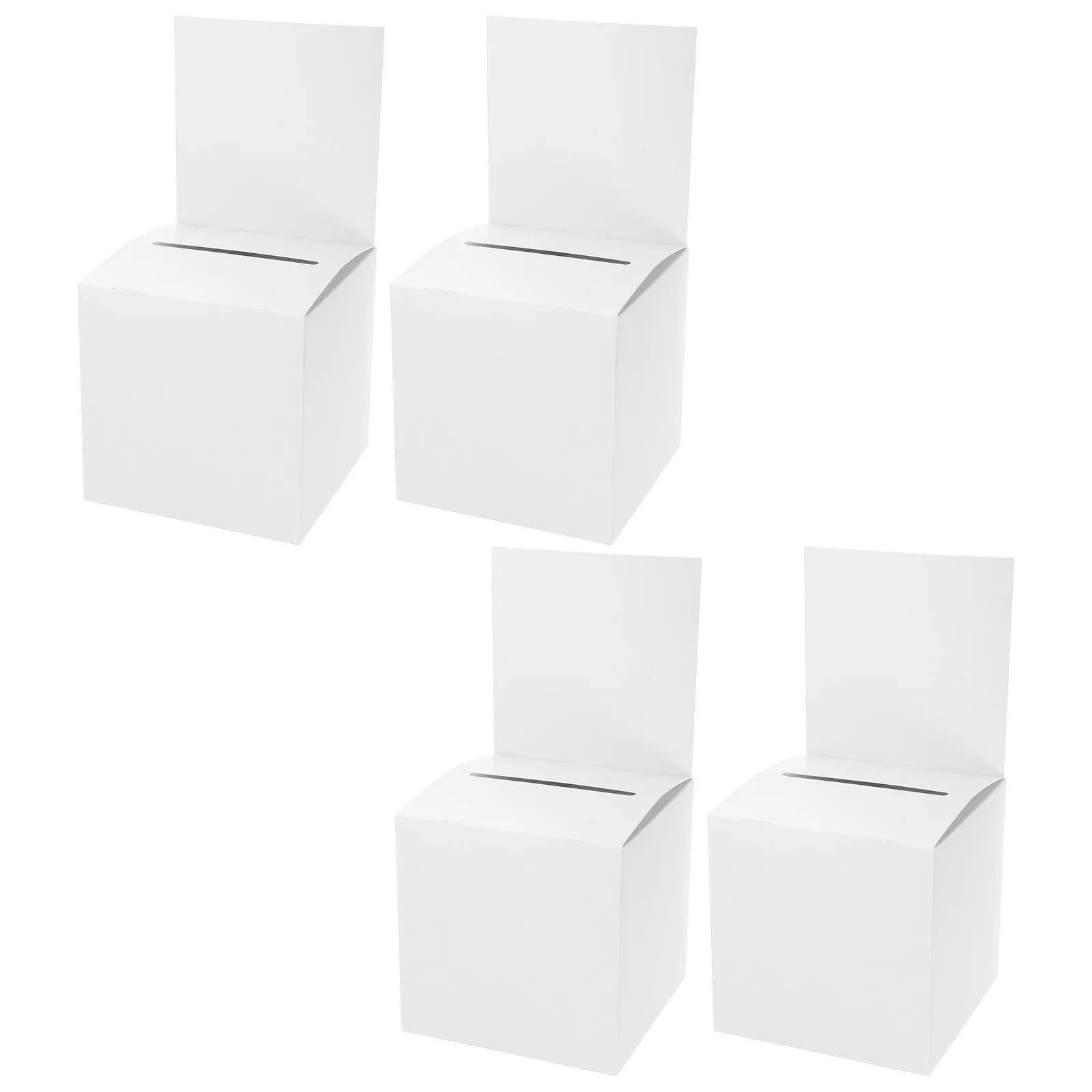 4 قطعة صندوق السحب الورقي صندوق التصويت القوي لتخزين التبرع اجتماع الحفلات المكتبية استخدام حاوية الاقتراع متعددة الوظائف