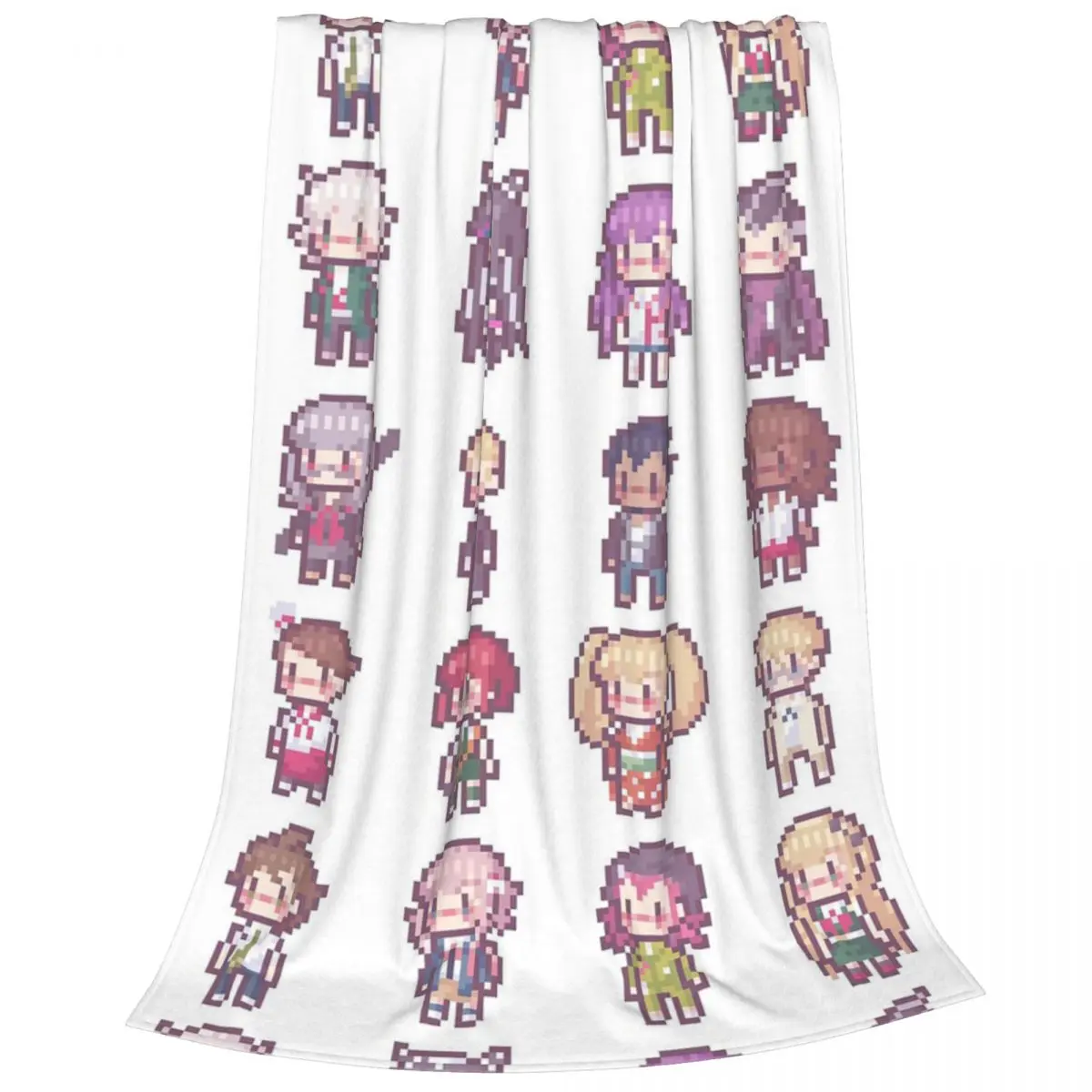 Sdr2 Class Tiny Pixel Set Danganronpa Blankets Fleece Soft Sofa Throw Blankets For Home Bedroom Travel Throws Bedspread Quilt