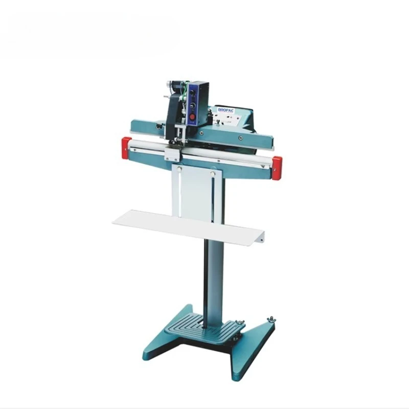 Pedal vertical pulse plastic bag sealing machine with expiration date printing sealing machine