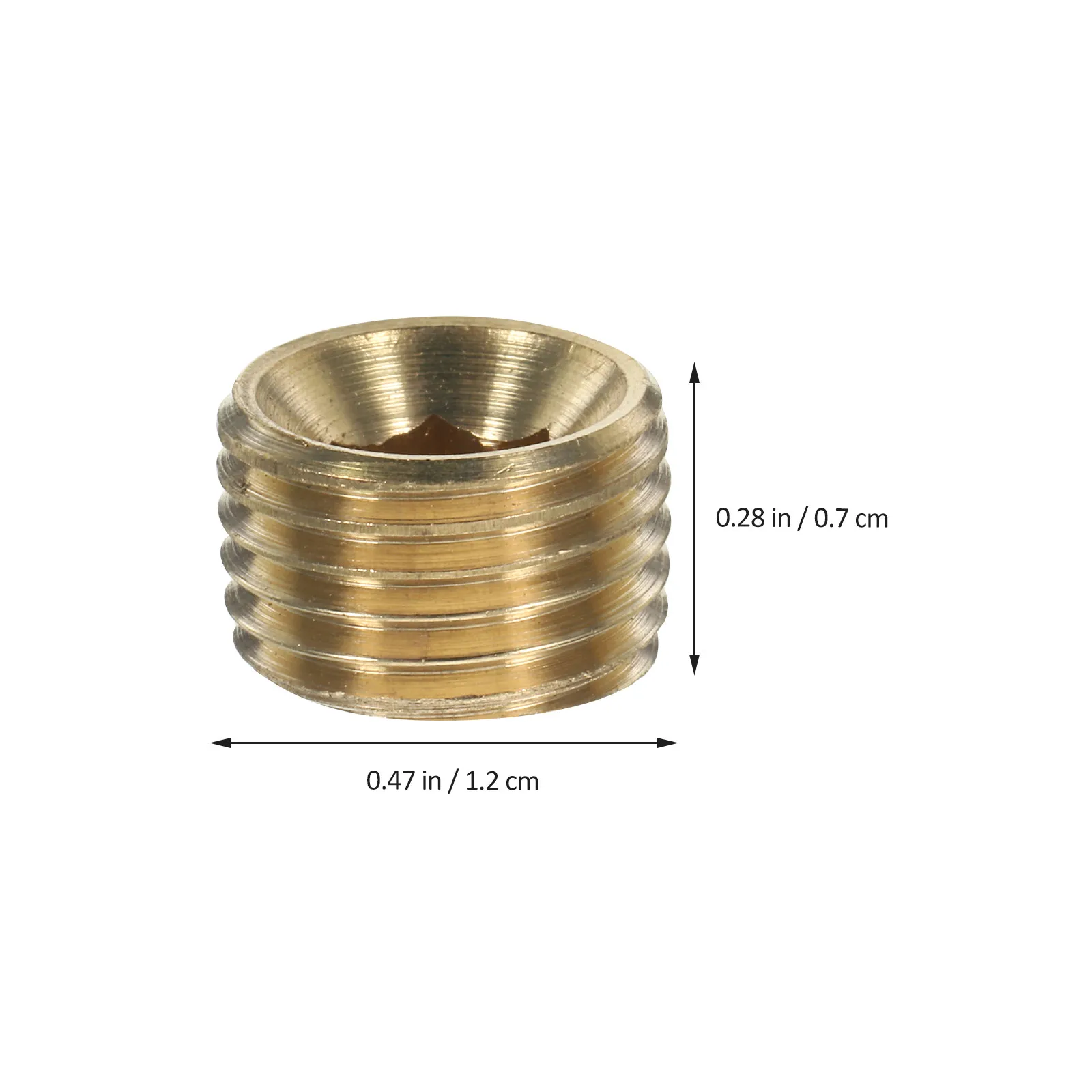 10Pcs Brass Pipe Plug Hex Head 1 4 Npt Threaded Copper End Caps for Hose Water Sprinkler Fittings 1/4 Npt Plug