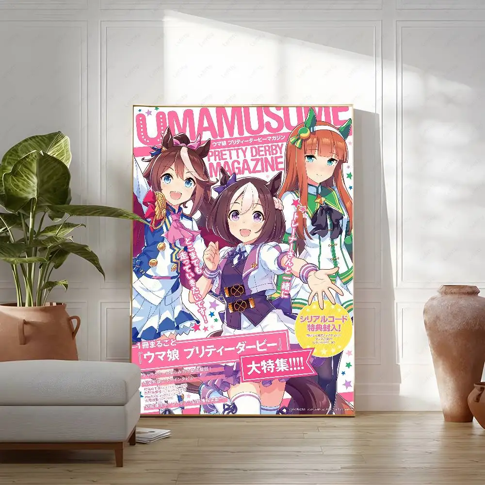 لعبة أنيمي U-Uma Musume Pretty DerbyS ملصق جدار الفن طباعة الفن مناسبة لغرفة المعيشة غرفة نوم بار صالون هدية تزيين المنزل