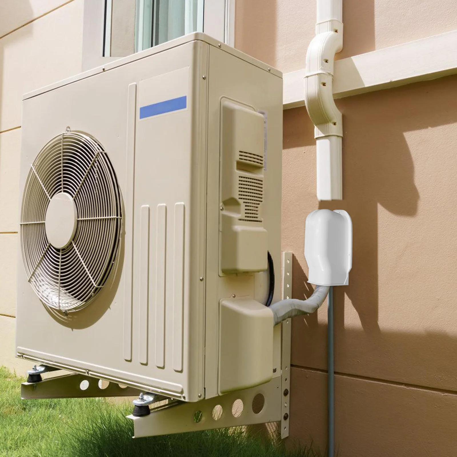 

PVC Tubing Cover for Air Conditioner Duct Groove Decorative Shield Fits Most Setups Scratch Resistant Modern Look Air