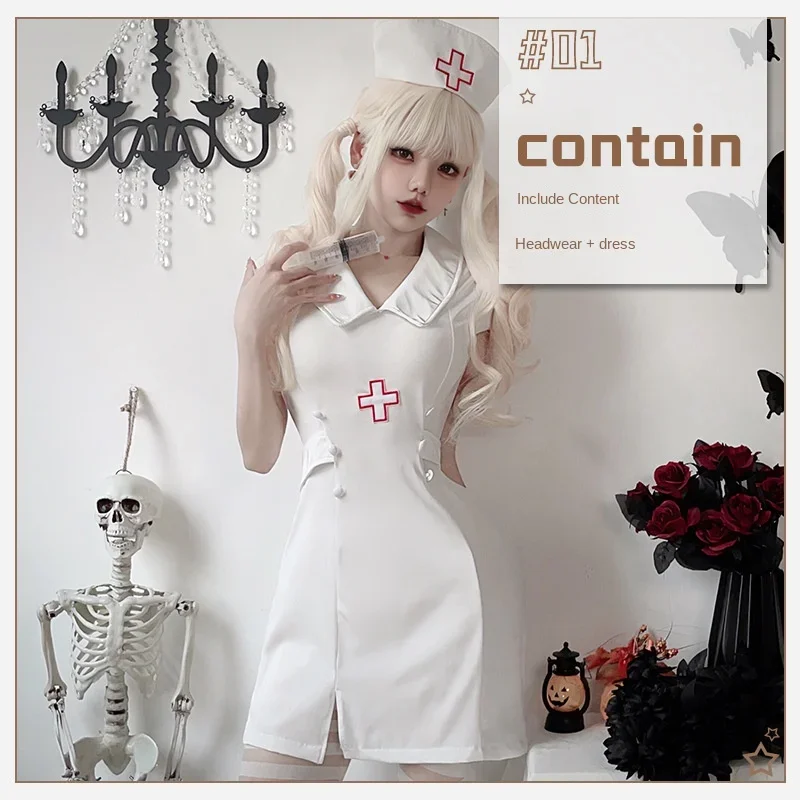 Halloween Adult Costume Cosplay Nurses' Uniform Plus Size Sexy Doctor Cosplay Uniform Party Cos Costume Cosplay Costumes