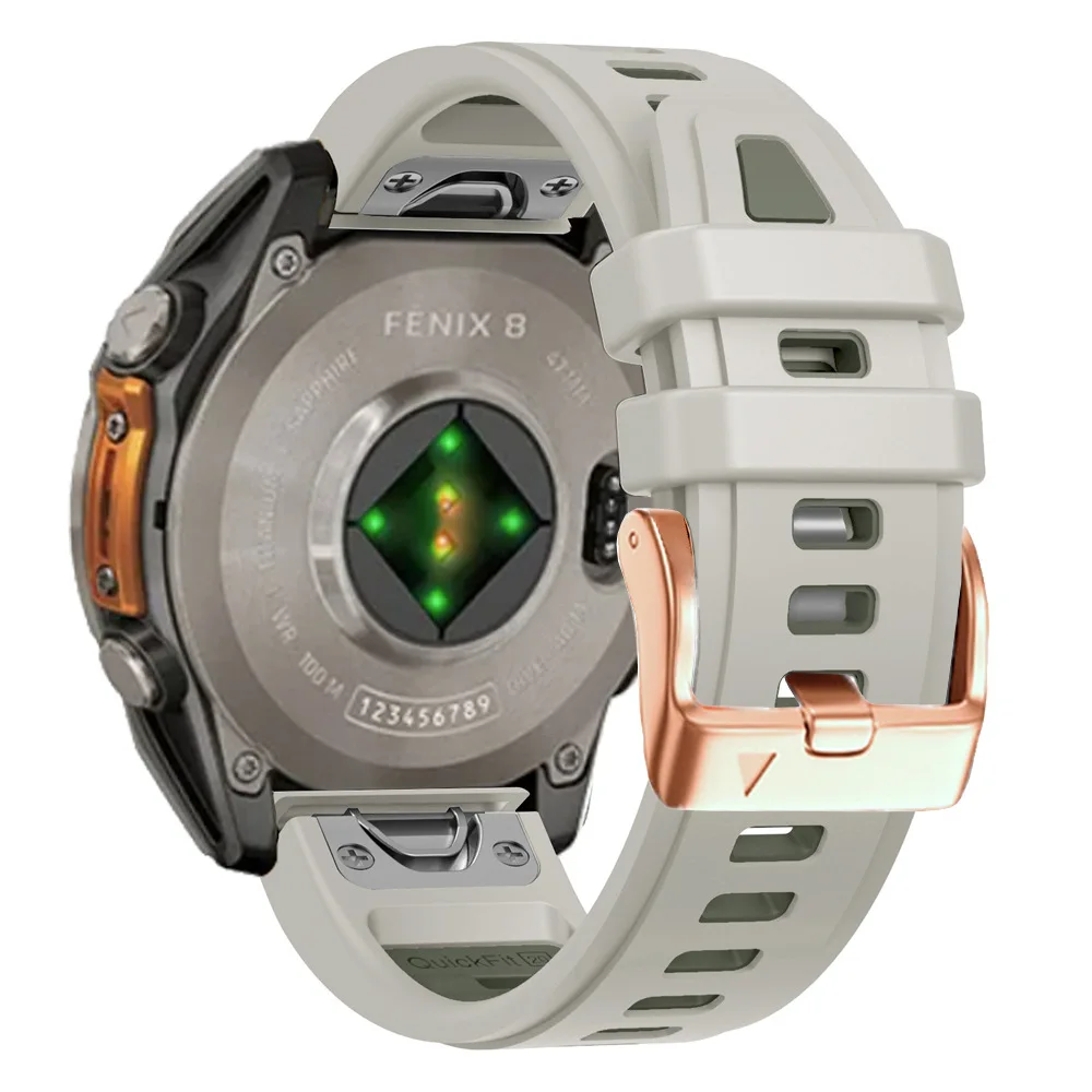 Ремешок для часов Quickfit 20 мм для Garmin Fenix 8 43 мм 7S 6S 6S Pro 5S 5S Plus, силиконовый ремешок для Epix Pro Gen 2 42 мм, браслет-браслет