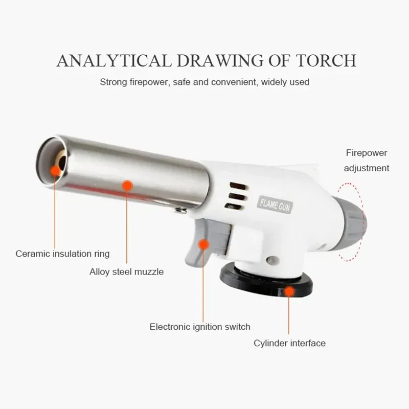 Imagem -03 - Queimador a Gás de Soldagem Chama Tocha Pistola Tocha Cozinhando Solda Butano Autoignition Gás-burner Isqueiro Aquecimento