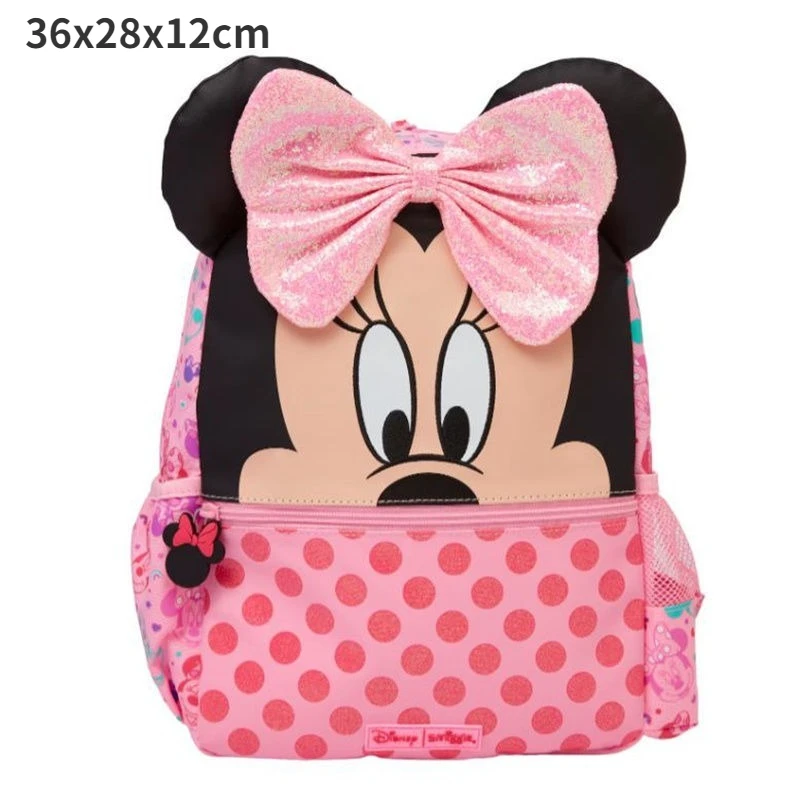 Oryginalna Australia Smiggle Disney Minnie Girls tornister studencki artykuły papiernicze piórnik torba na lunch podwójny plecak na ramię prezent