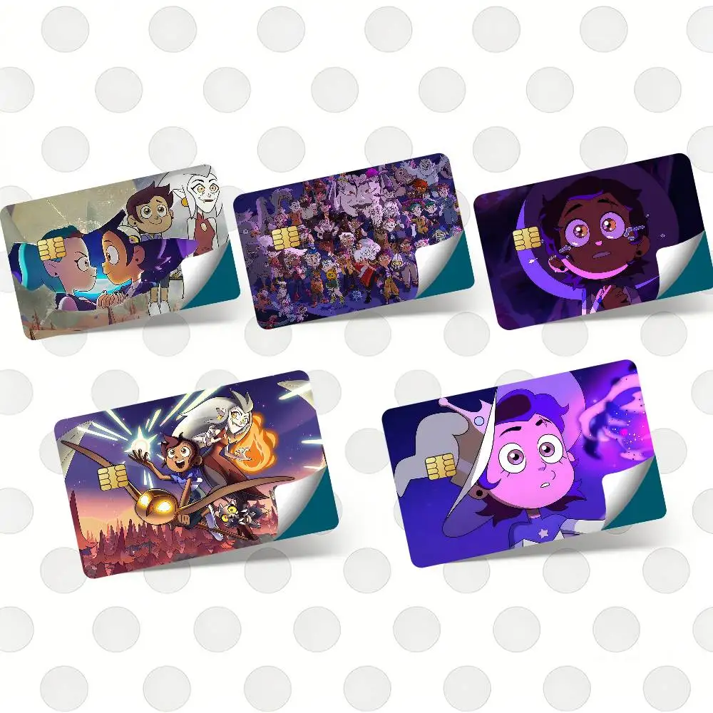 Pegatinas de dibujos animados The O-wl H-ouse para tarjetas de crédito bancarias y pases de autobús, decoración genial, impermeables, 4 unidades