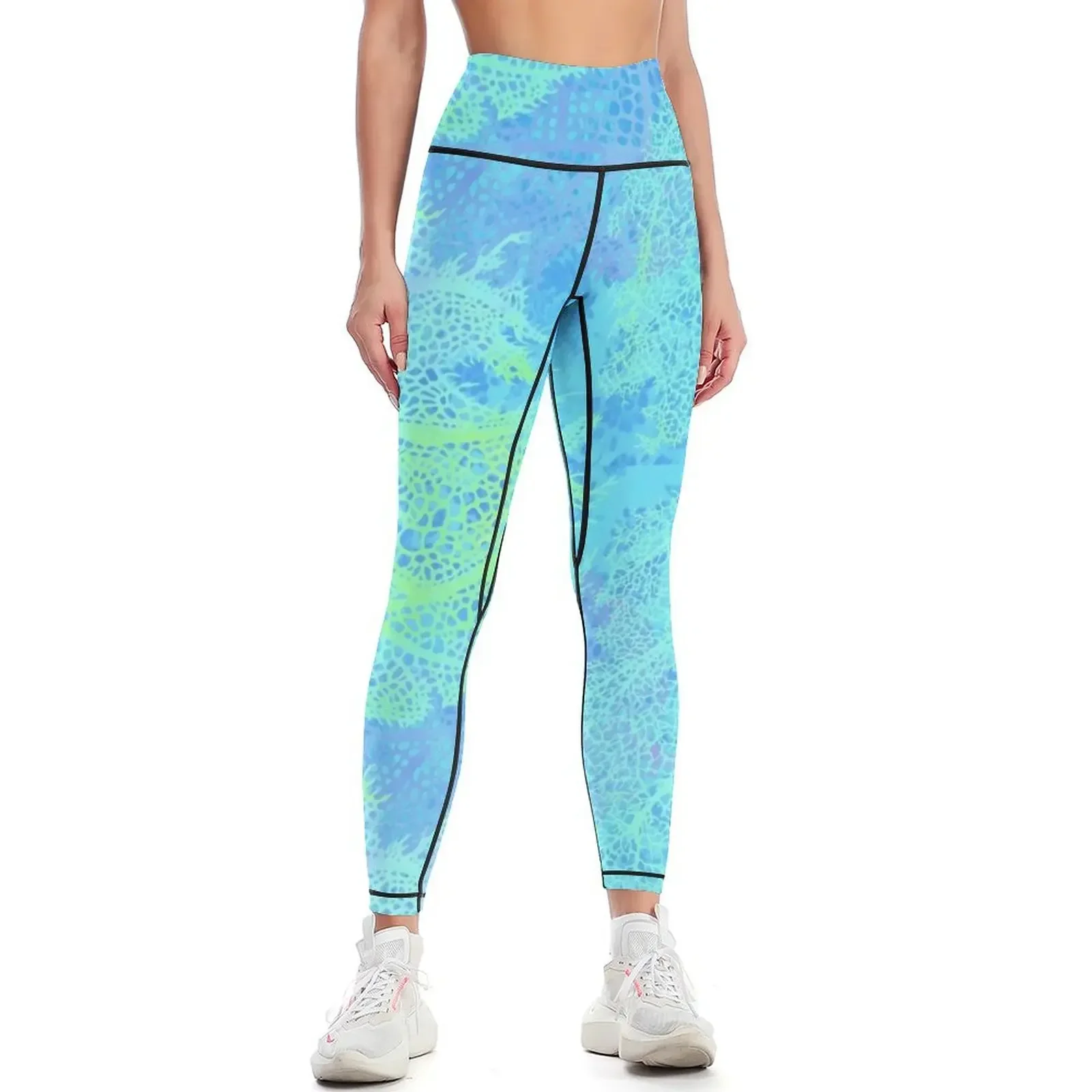 

Turquoise sea fans for Nancy Leggings legging gym joggers for leggins push up woman Sports pants woman Womens Leggings
