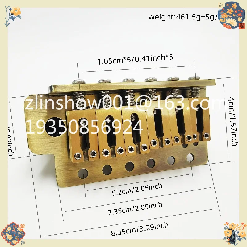 High-grade pure copper, six-point piano bridge, electric guitar bridge Xiaomao electric guitar
