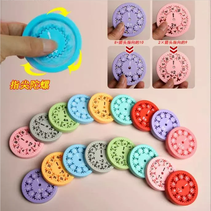 Arabic Numeral Fidget Roller Spinner Gyro Fingertip Arithmetic Decompression Toys Addition Subtraction Multiplication Division