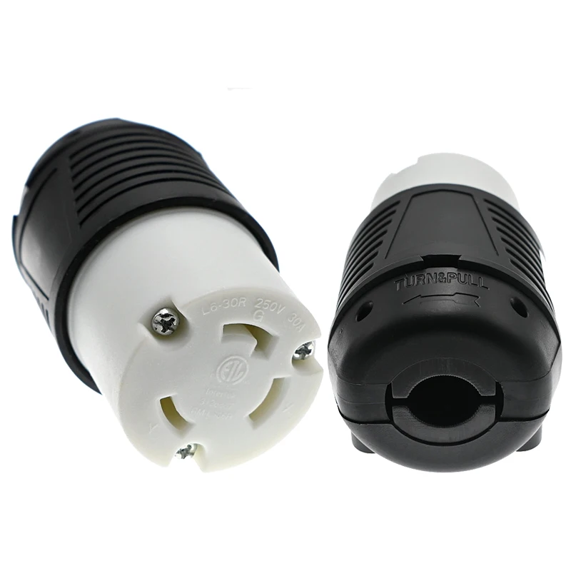 American standard three-hole socket NEMA L6-30R female industrial outdoor charging pile 30A/250V high power connector