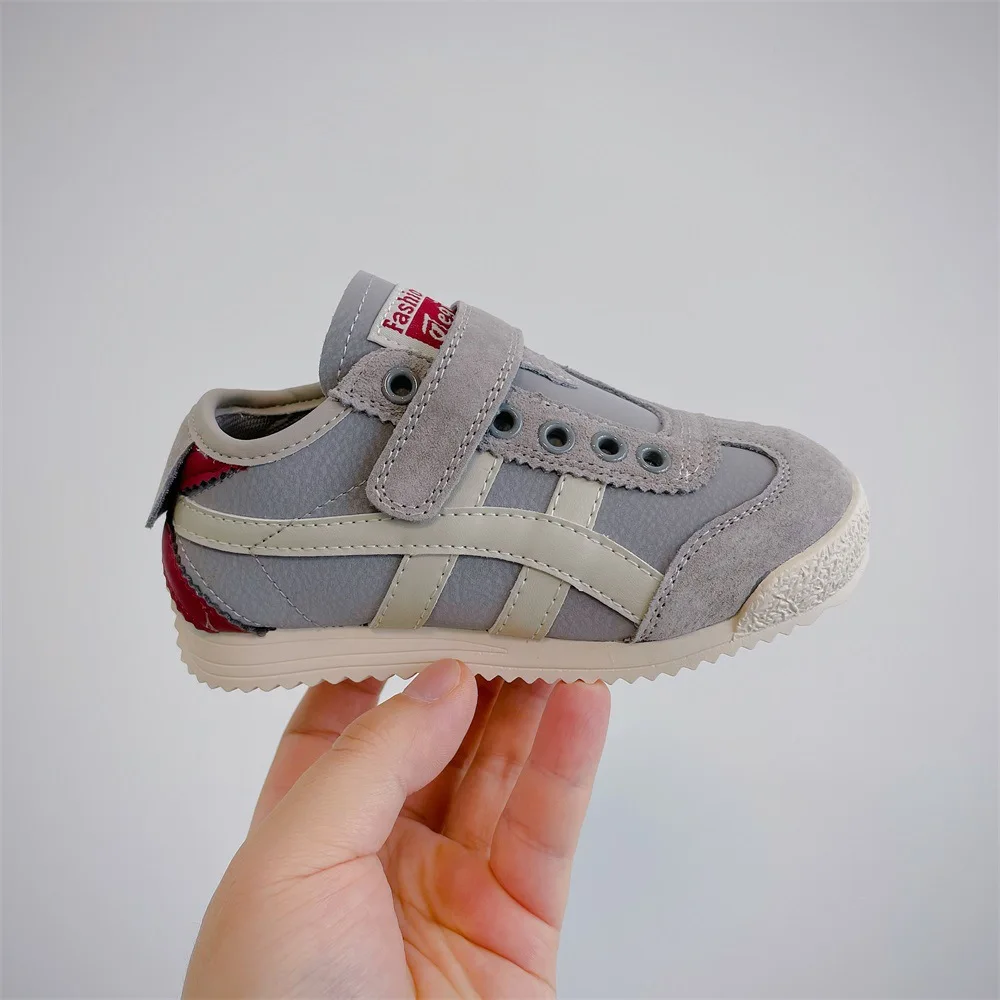 2024 zapatos para niños y niñas, zapatos deportivos informales cómodos de cuero genuino, zapatos Forrest Gump a la moda para niños y niñas