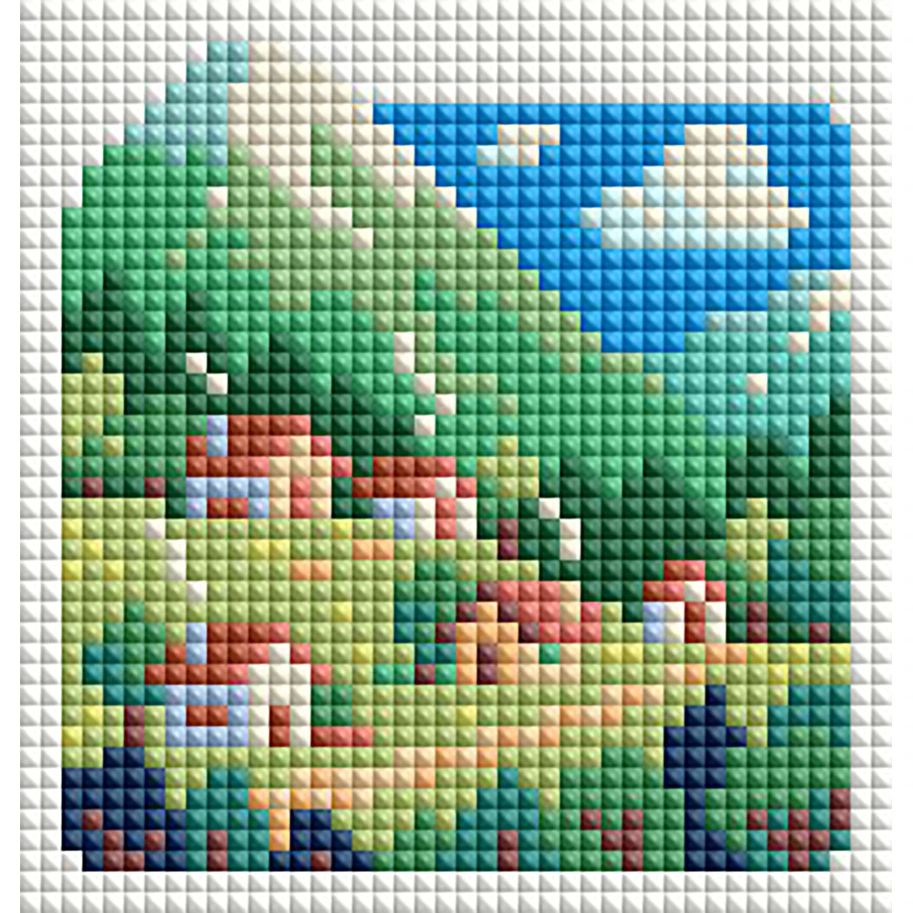 Minigem ® : Mountain Cottage 4" x 4" 5D DIY Kit de pintura de diamante cuadrado de resina - Mosaico de cabaña temático natural sereno para decoración del hogar