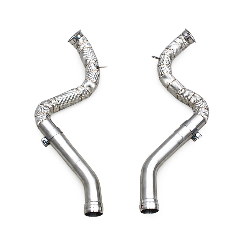 

Race High Performance Downpipe for Mercedes-Benz C63/C63S AMG W205 4.0T 2015-2024 Stainless Steel Heat Shield Exhaust Header