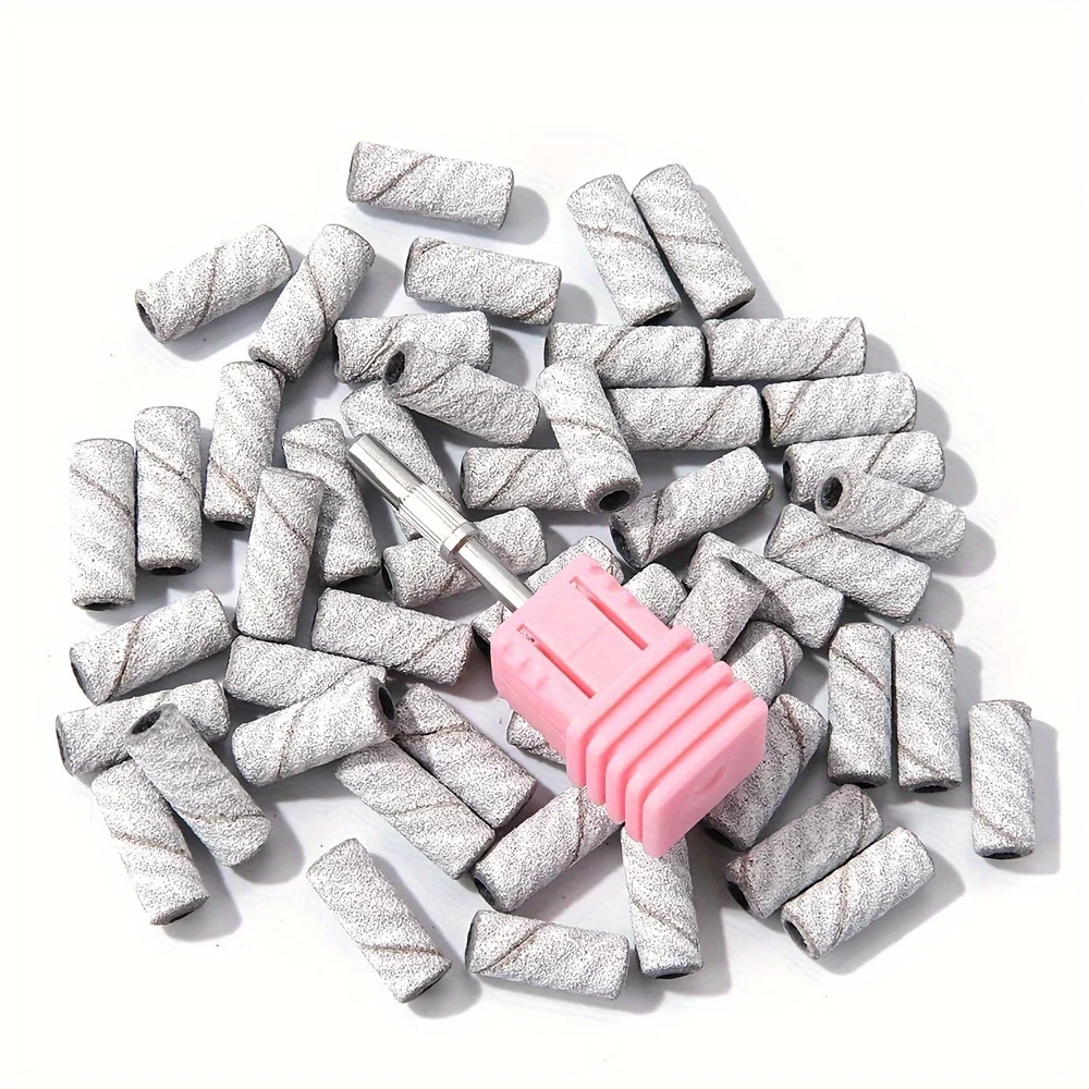 Sanding Bands For Nail Art, 80/120/180/240 Grit, Mini Nail Drill Bits For Manicure And Pedicure