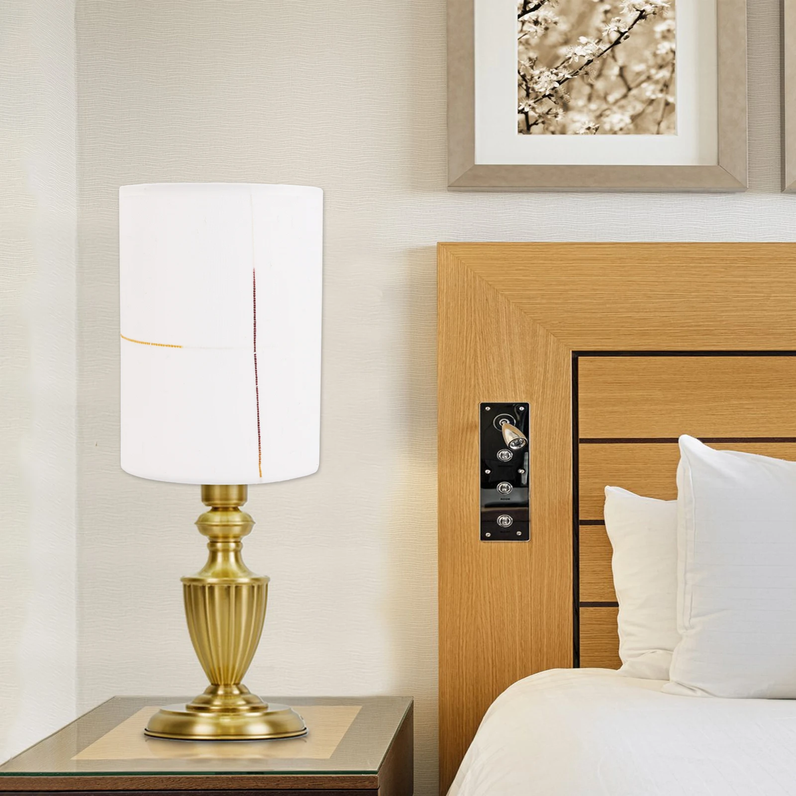 

Fabric Lampshade Cylinder Cover Home Cloth Lamp Shade Hotel Bedroom Study Decorative Lighting Lamp Shades Accessories