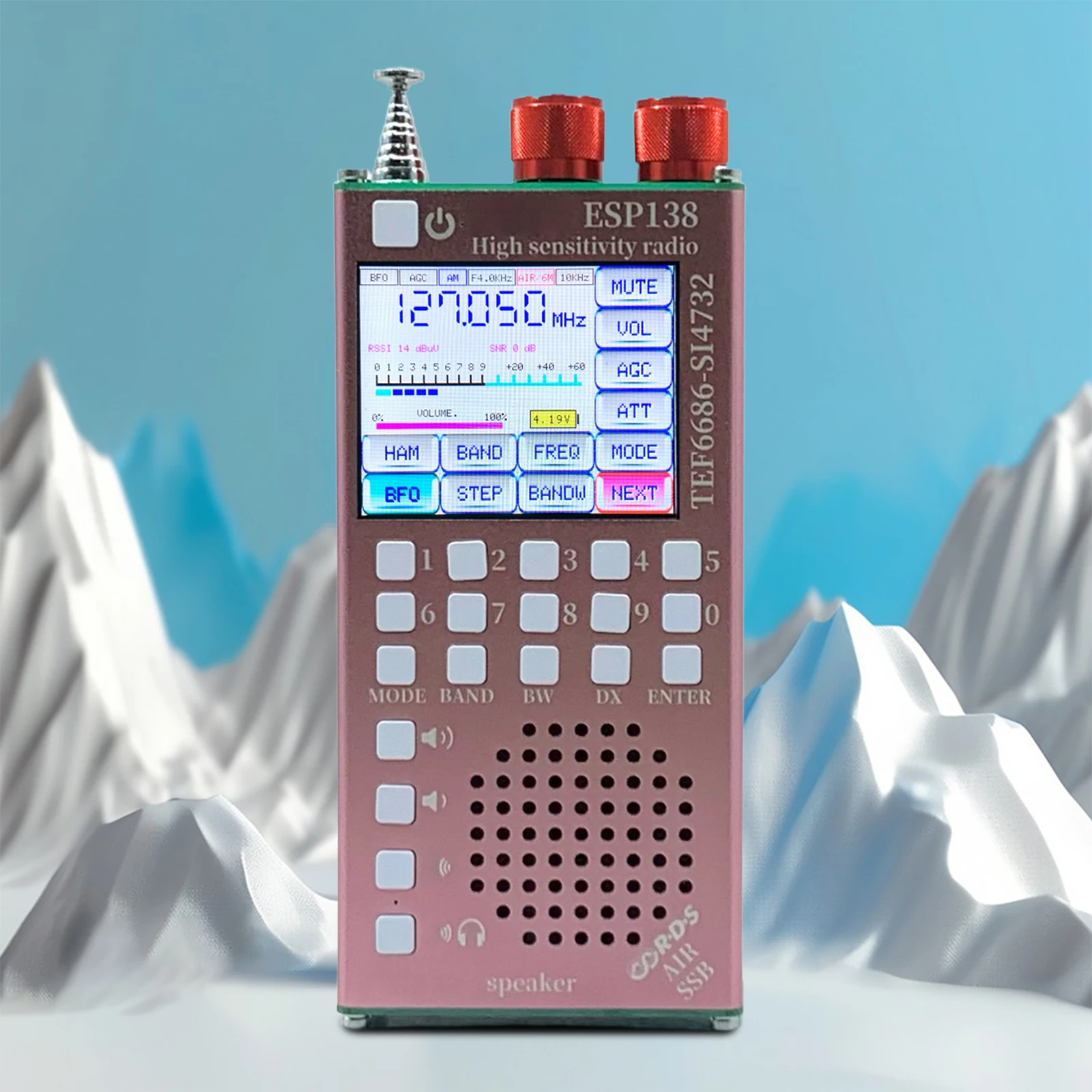 Radio dwutrybowe ESP138 o wysokiej czułości, radio BT, TEF6686, ESP32, SI4732, radio z wyświetlaczem danych RDS, radio FM/LW/MW/SW/AIR/SSB, odbiornik radiowy