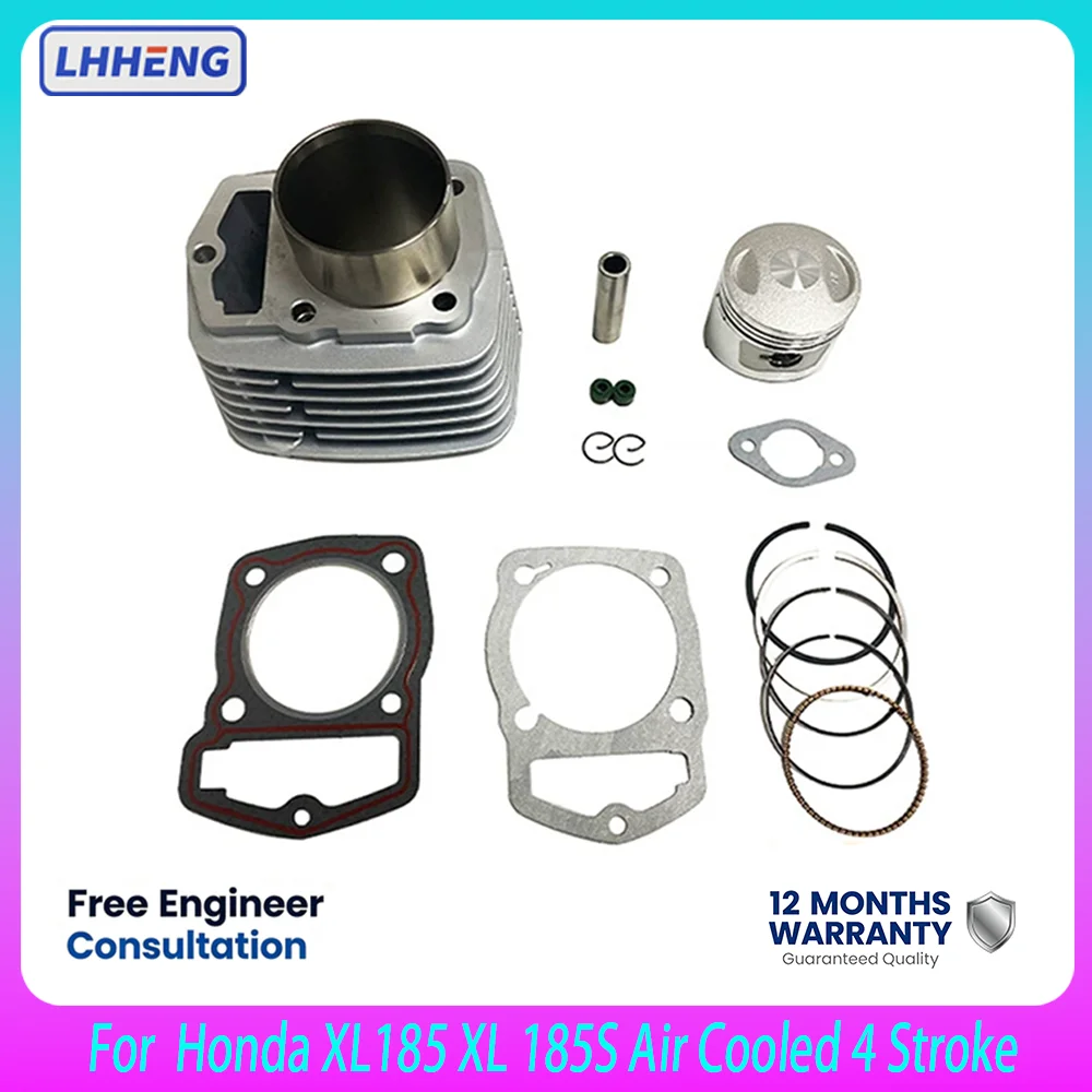 STD 63mm Cylinder Piston Ring Top End Rebuild Kit For Honda XL185 XL 185S Air Cooled 4 Stroke Off-road Motorcycle Engine Parts