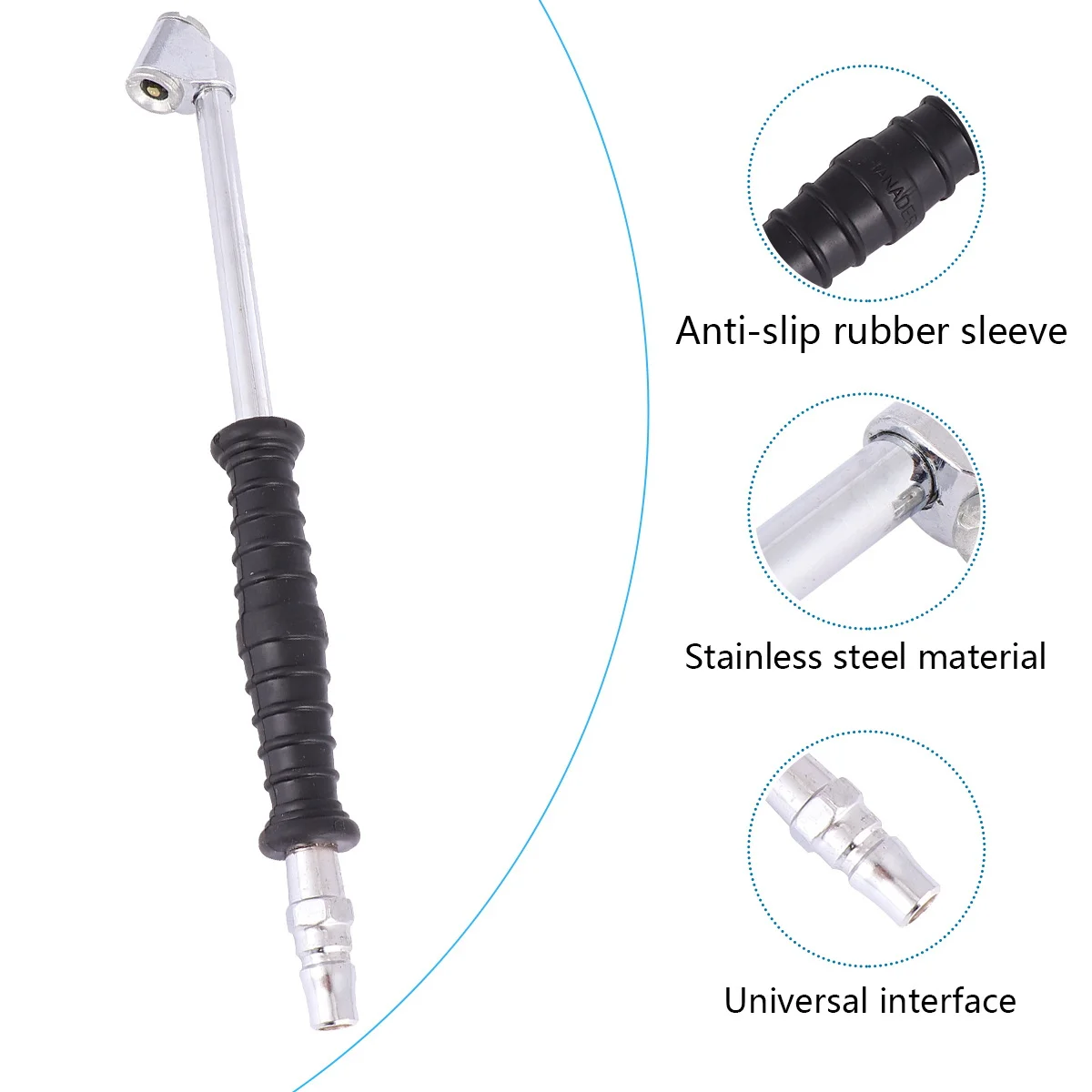 

1pc Multi-Function Tire Air Inflation Nozzle Durable Car Bike Motorcycle Pump Adapter Repair Tool Tire Accessories