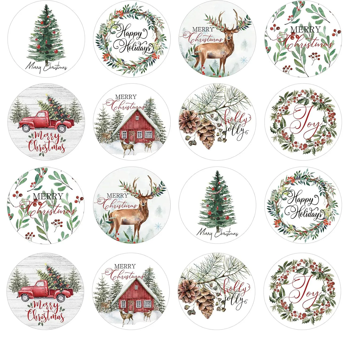 

Customizable Christmas Sticker Label Personalized Holiday Decal for Gifts And Packaging