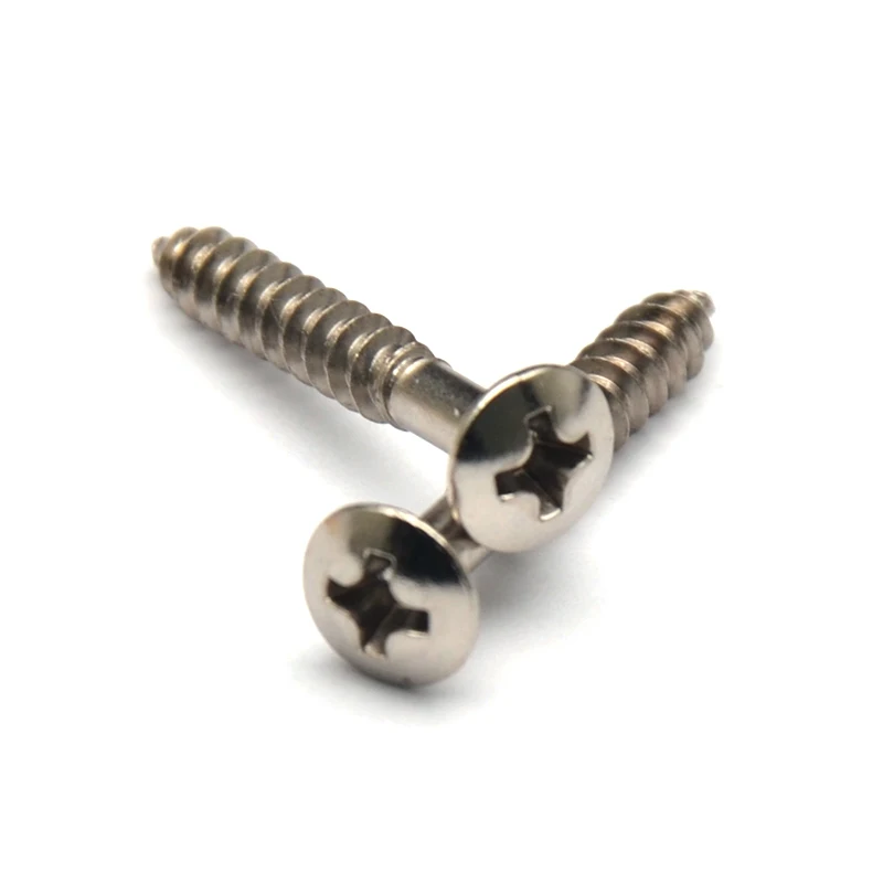 100Pcs Guitar Screw 3.5x25MM Fixed Countersunk Screws TL Style Guitar Bridge Strap Button Screws Music Screws Black/Gold/Chrome
