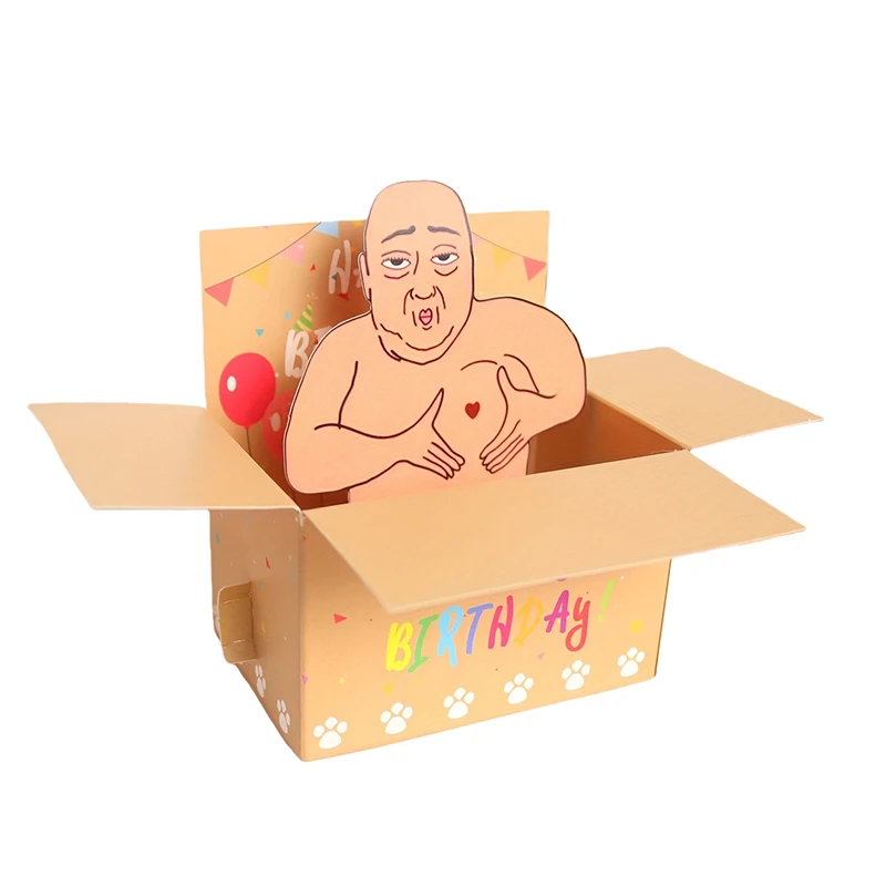 Neue lustige Pop-up-Karte zum Geburtstag, niedliche Neuheit, Desktop-Ornament, urkomische Partydekoration für Zuhause, Büro, lustiges Überraschungsgeschenk