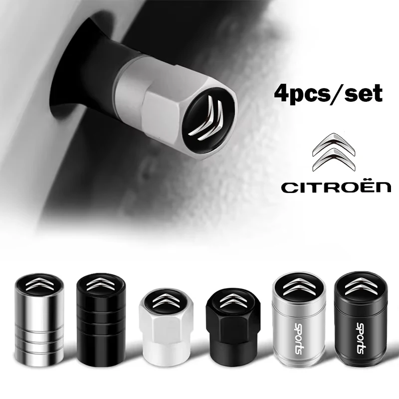 4 Uds. De tapas de vástago de aire para válvula de neumático de rueda, cubiertas duust para Citroen C8 DS3 C6 C3 Vts C4 Saxo C4L C5 C2 C1 Xsara C3-XR Picasso