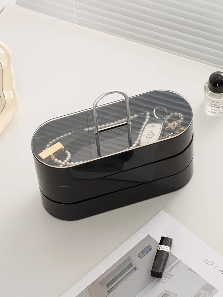 

2pcs Home Furnishing U-shaped three layers storage box Multi layer storage box, living room desktop, study tray