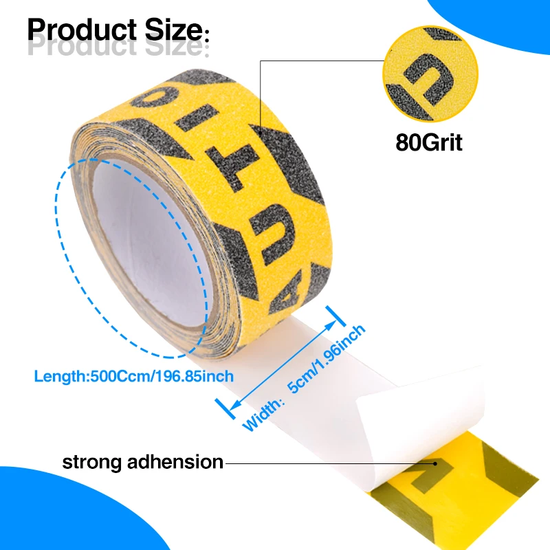5cmx5M Anti Slip Traction Tape Non-slip Tape for Stairs, Floors Safe Anti-slip Tape For Street, Anti-Slip Stickers For Seniors