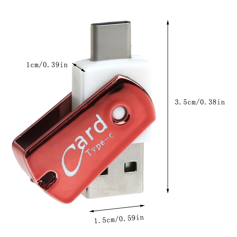 USB Memory Card Reader OTG Adapter USB Type C Adapter with USB 3.1 Ports, Card for Mac Book