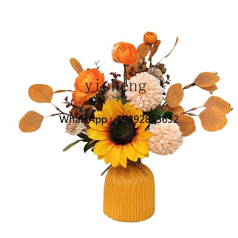 AA light luxury ceramic vase ornament living room simulation flower dining table TV cabinet entrance home decoration