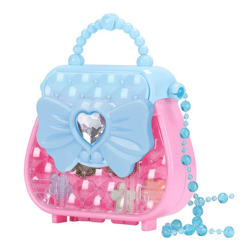 Jouet de beauté lavable pour enfants, trousse de maquillage pour fille, petit sac, princesse, faire semblant de jouer avec un ensemble de maquillage