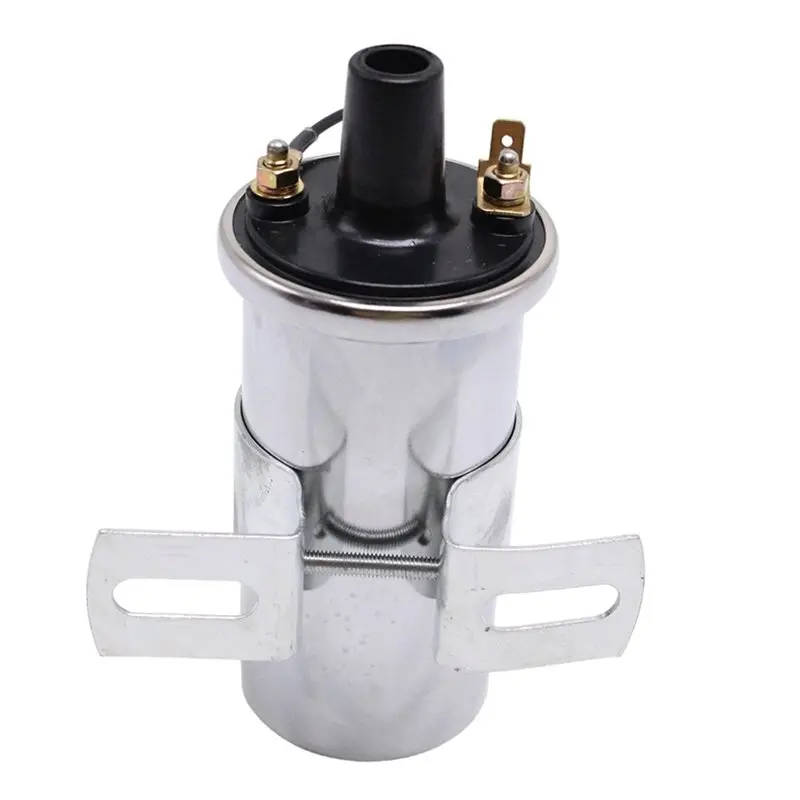 A20K-12V High Output Ignition Coil 60K Volts Canister Chrome With Ballast Resistor 1.8 Ohms HRC0033-CH 60000V Reinforced - view 4