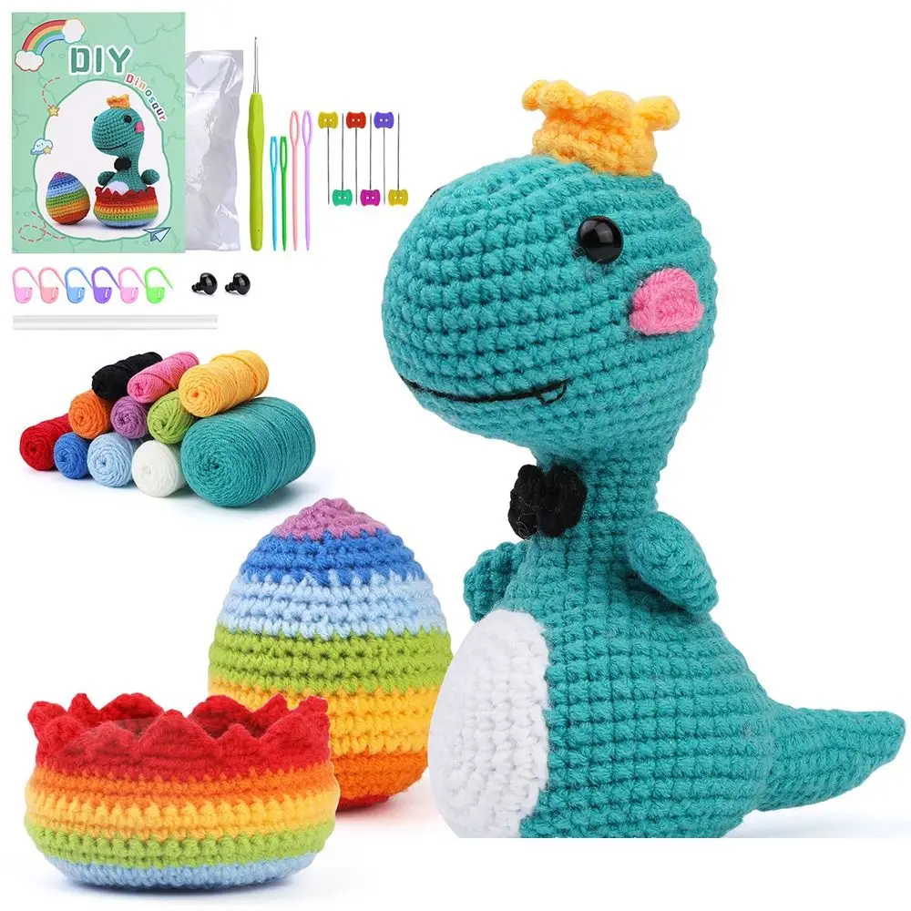 

Knitting Starter Kit Beginner Crochet Kits Starter Kit Easy Yarn DIY Knitting Animal Kit Step-by-Step Easy To Follow
